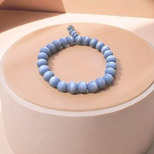 Blue Cat’s Eye Glass Beaded Bracelet